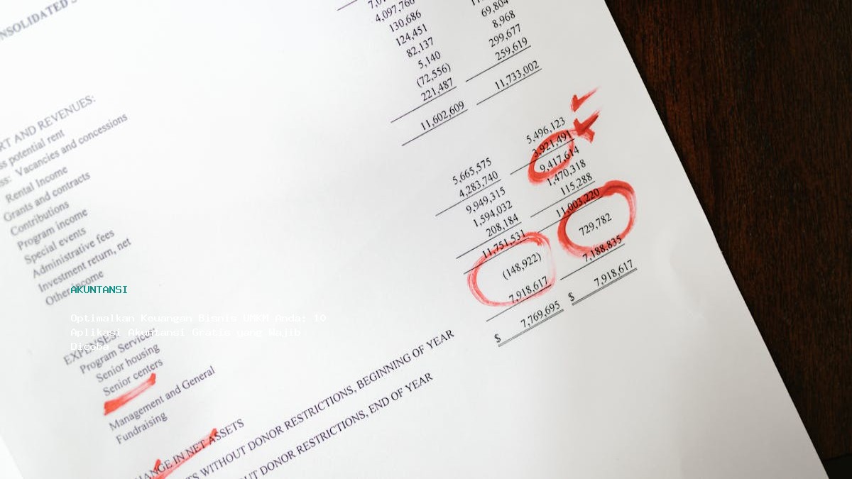 Optimalkan Keuangan Bisnis Umkm Anda  10 Aplikasi Akuntansi Gratis Yang Wajib Dicoba