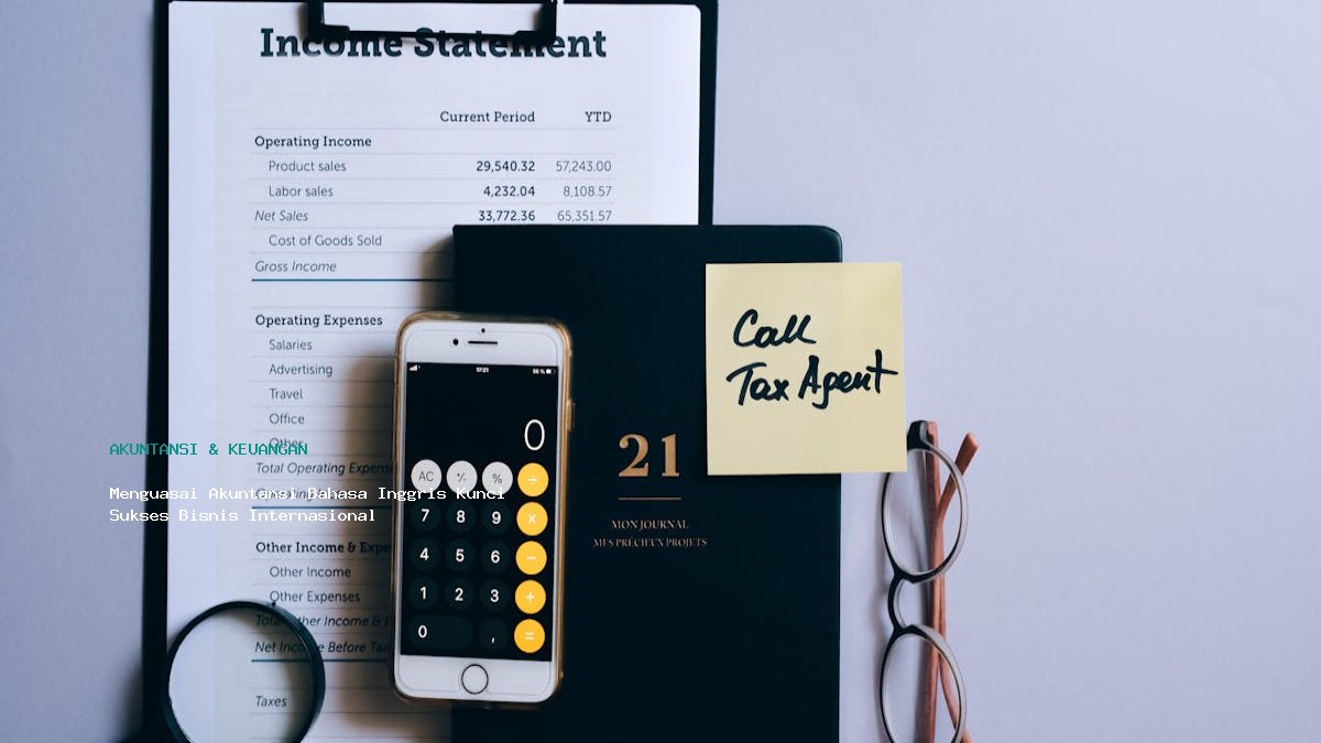 Menguasai Akuntansi Bahasa Inggris Kunci Sukses Bisnis Internasional