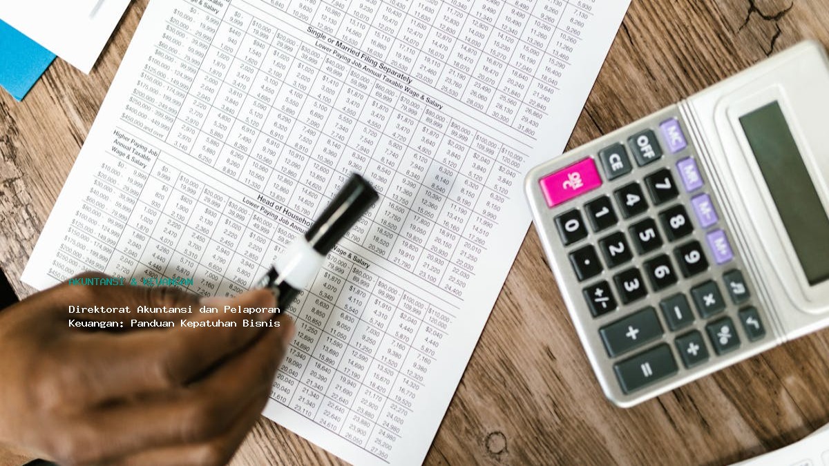 Direktorat Akuntansi Dan Pelaporan Keuangan  Panduan Kepatuhan Bisnis